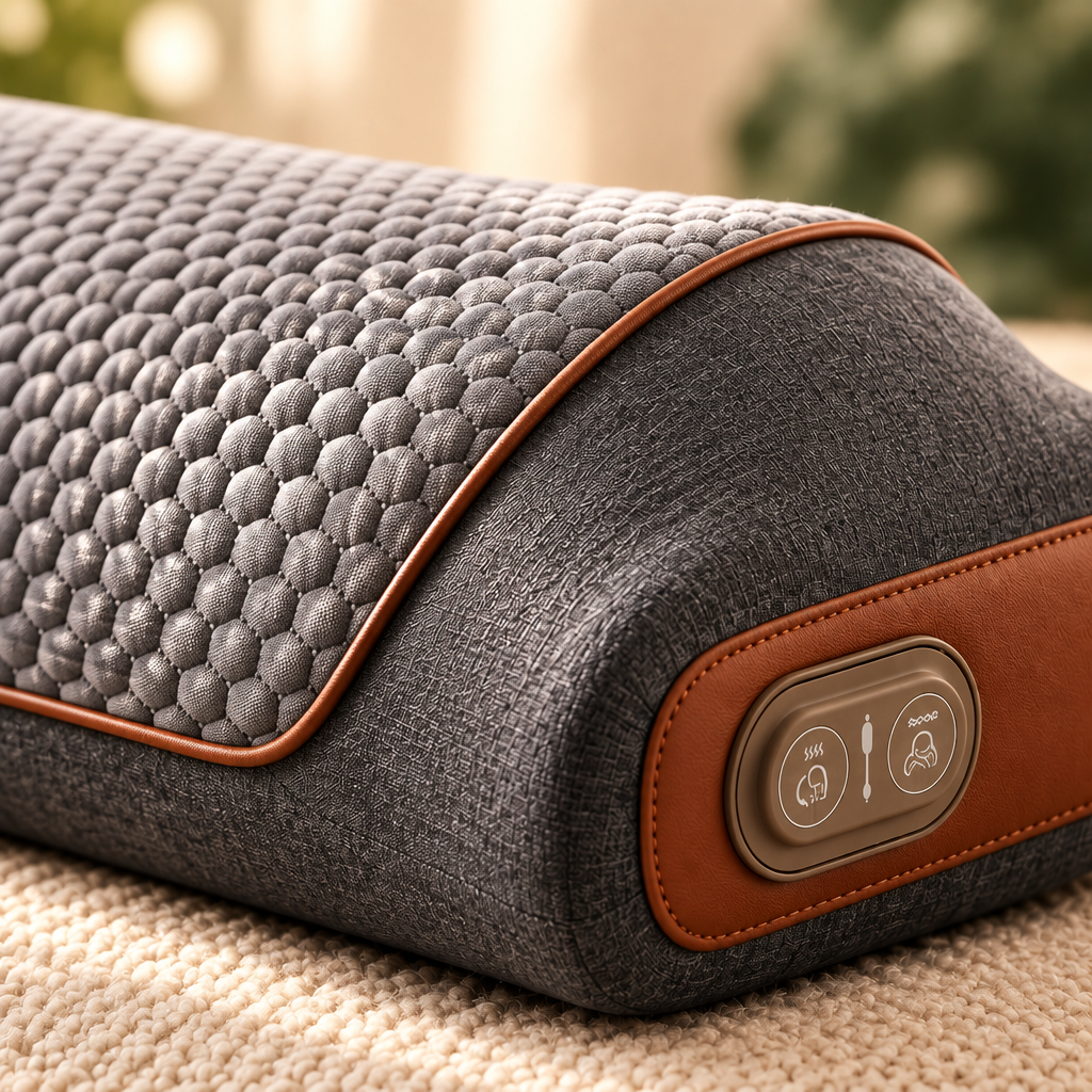 Premium close-up of SootheArc materials and stitching